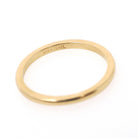 Vintage Wedding Band - Mid Century Era 18k Yellow Gold 1.5 MM Domed Ring - Circa 1950s Size 5.25 Stacking Midi Fine Statement Bridal Jewelry