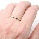 Artcarved Wedding Band - Mid Century 14k Yellow Gold 2.4MM Milgrain Eternity Design Ring - Dated 1953 Size 7.75 Bridal Stacking Fine Jewelry