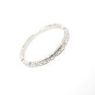 Vintage Wedding Band - Art Deco Era Platinum Engraved 2.3 MM Orange Blossom Eternity Ring - Dated 1937 Size 8.5 Bridal Floral Fine Jewelry