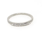 Vintage Diamond Band - Art Deco Platinum .20 CTW Bead Set Wedding Ring - Dated 5-31-1935 Era Size 6 Stacking Fine Bridal Jewelry