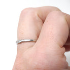 Vintage Diamond Band - Art Deco Platinum .20 CTW Bead Set Wedding Ring - Dated 5-31-1935 Era Size 6 Stacking Fine Bridal Jewelry