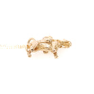 Vintage Lady Godiva Charm - Modernist 9k Yellow Gold Dainty English Legend Female Figural Pendant Necklace - 1960s Equestrian Fine Jewelry