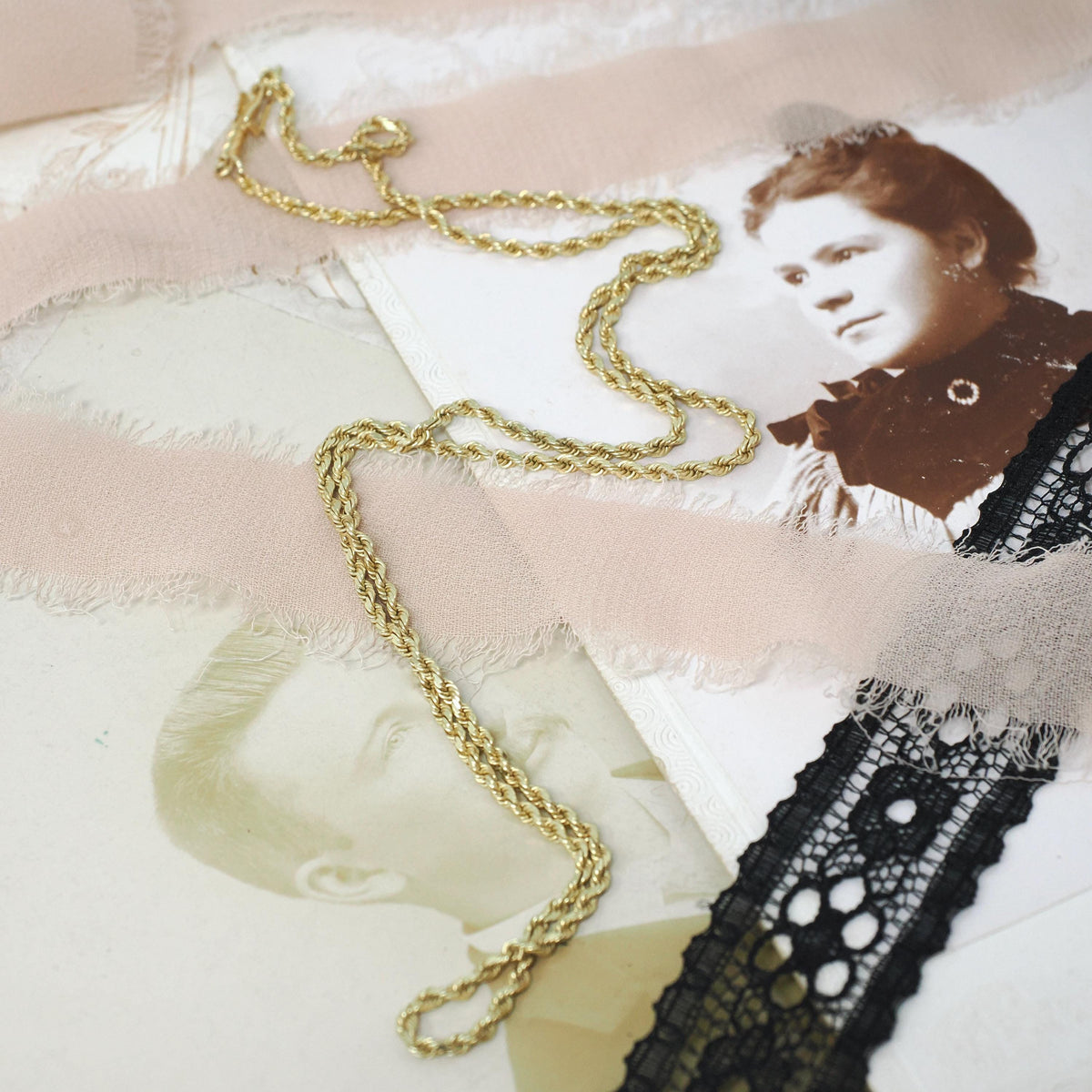 Vintage Rope Chain - Modernist 18k Yellow Gold 2.0MM Diamond Cut Necklace - Circa 1970s Machined Link Barrel Clasp 20" Layering Fine Jewelry