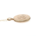 Antique Monogrammed Locket - Edwardian Gold Filled Round SJG Engraved Photo Pendant Necklace - Antique 1910s Era Photograph Keepsake Jewelry