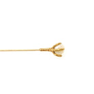 Antique Stick Pin - Victorian 14k Yellow Gold Fresh Water Pearl Fashion Accessory - Circa 1890s Bird Talon Claw Fine Lapel Accessory Jewelry