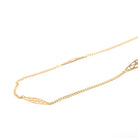 Vintage Station Necklace - Modernist 14k Yellow Gold Filigree Panels Curb Link Chain - Circa 1970s Era 19.5 Inches Spring Ring Fine Jewelry