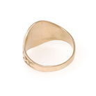 Edwardian Signet Ring - Antique 10k Yellow Gold Oval "MS" Engraved Script Initial Letters - Circa 1910s Size 10 Fine Scroll Engraved Jewelry
