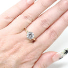 Vintage Zircon Ring - Contemporary 14k Yellow Gold Dispersion Gemstone Solitaire - Estate 2000s Size 6.5 Alternative Engagement Fine Jewelry