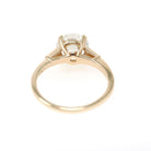 Vintage Zircon Ring - Contemporary 14k Yellow Gold Dispersion Gemstone Solitaire - Estate 2000s Size 6.5 Alternative Engagement Fine Jewelry