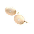 Art Deco Earrings - Vintage 14k Yellow Gold Cufflink Conversion Old European Cut .30 CTW Diamonds - Circa 1930s Era Statement Fine Jewelry