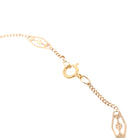 Vintage Station Necklace - Modernist 10k Yellow Gold Orange Blossom Chain - Circa 1970s Era 18 1/2 Inches Spring Ring Clasp Fine Jewelry