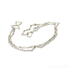 Pocket Watch Chain - Art Deco 14k White Gold Dog Clip Bar Link Necklace - Antique Circa 1920s Era Accessory Fine Versatile Unisex Jewelry