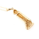 Vintage Bastet Charm - Contemporary 14k Yellow Gold Figural Egyptian Revival Feline Cat Pendant Necklace - Circa 1970's Goddess Fine Jewelry