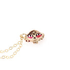 Garnet Doublet Charm Necklace - Victorian 10k Yellow Gold Red Glass Doublet Cultured Pearls Pendant - Antique Circa 1890s Era Fine Jewelry