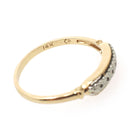 Vintage Wedding Band - Mid Century 14k Yellow Gold 10k White Gold Two Tone Orange Blossom Ring - Circa 1950s Era Size 6 1/4 Stacking Jewelry