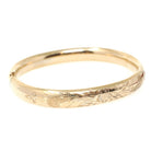 Vintage Flower Bangle - Mid Century Gold Filled Flower Leaf Paisley Expansion Design - Circa 1950s 7 Inch Hollow Statement Bracelet Jewelry