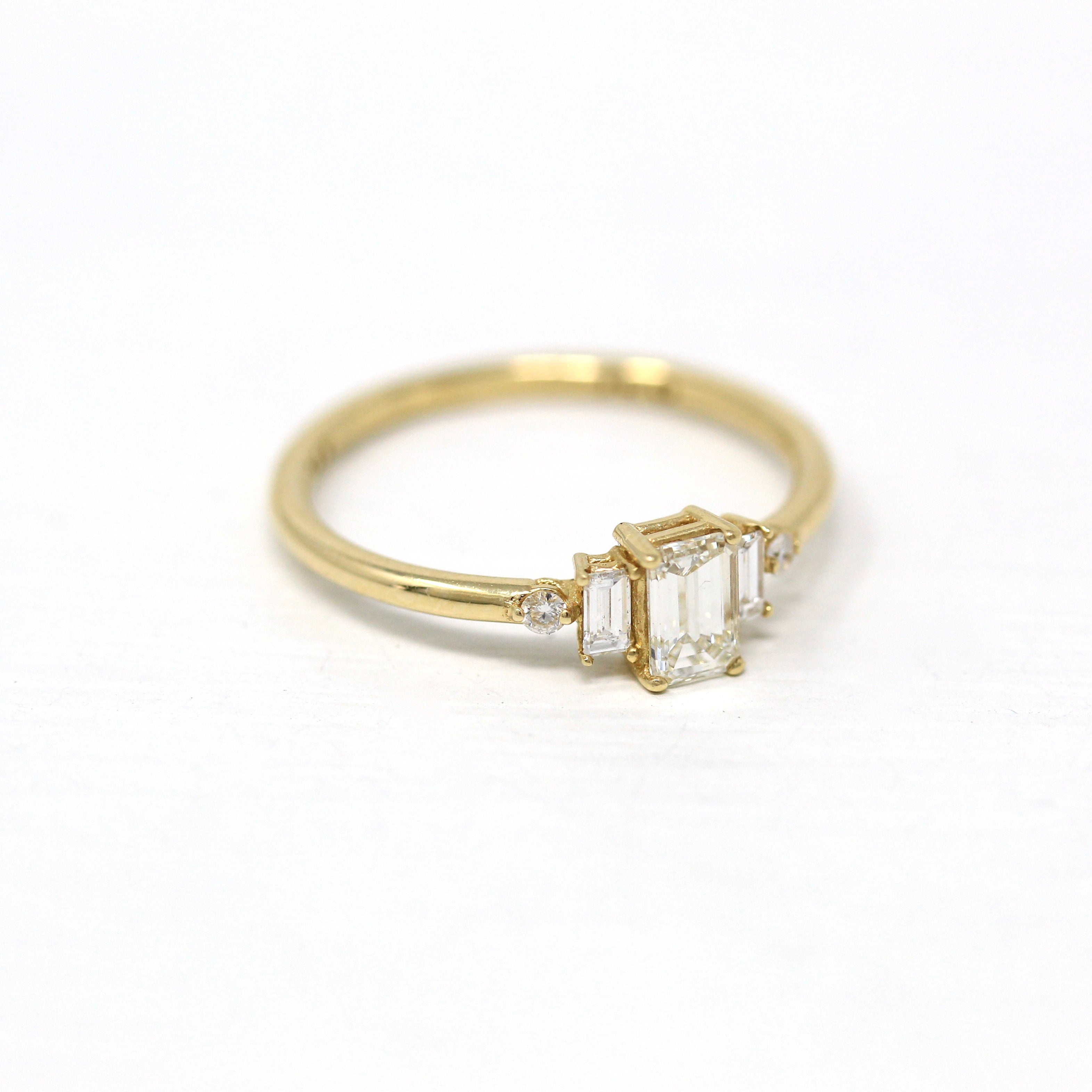 Buy Twist Engagement Ring, 14K Yellow Gold Ring, Unique Diamond Ring, Modern  Diamond Ring, Twisted Diamond Ring, Delicate Engagement Ring Online in  India - Etsy