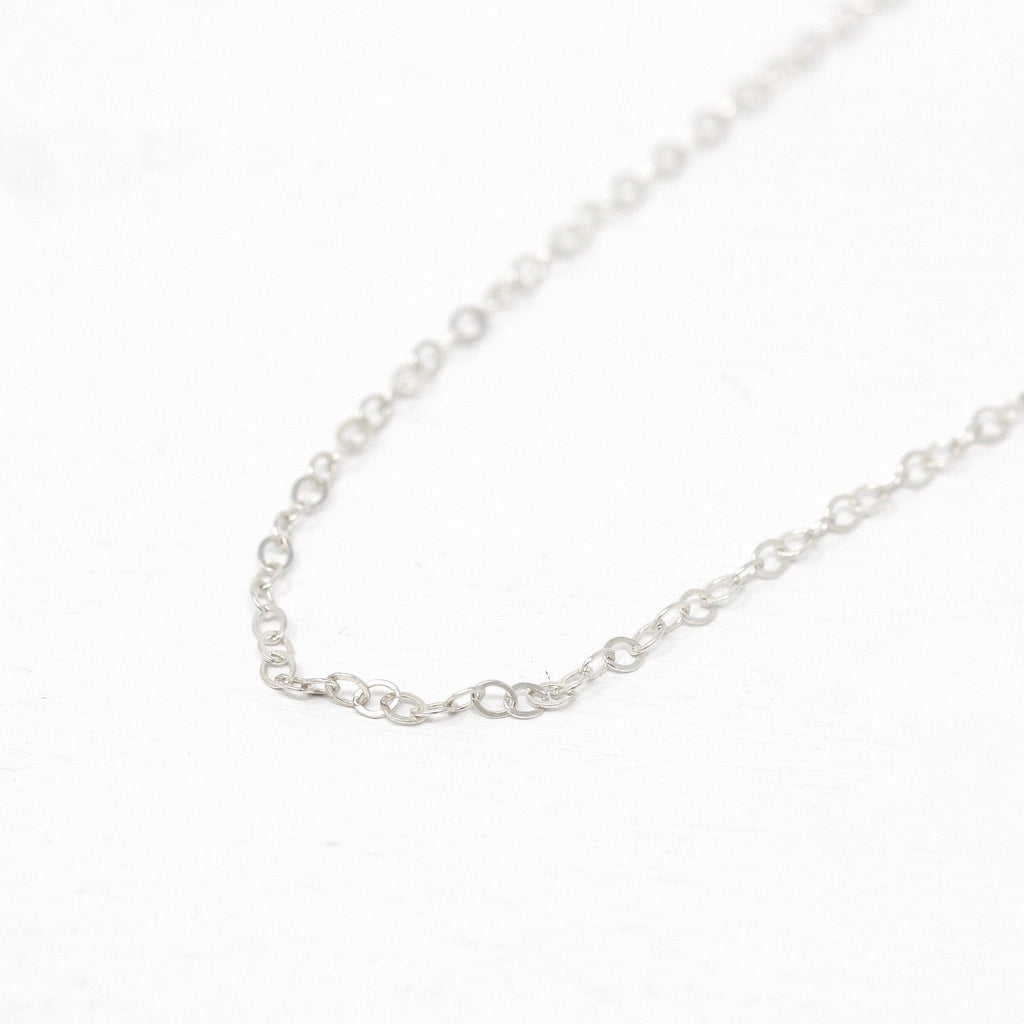 Sterling Silver Chain - 24 Inch Cable Link - 1.9 mm Twenty Four Inch Polished .925 Silver Dainty New Necklace Spring Clasp Finished Supply