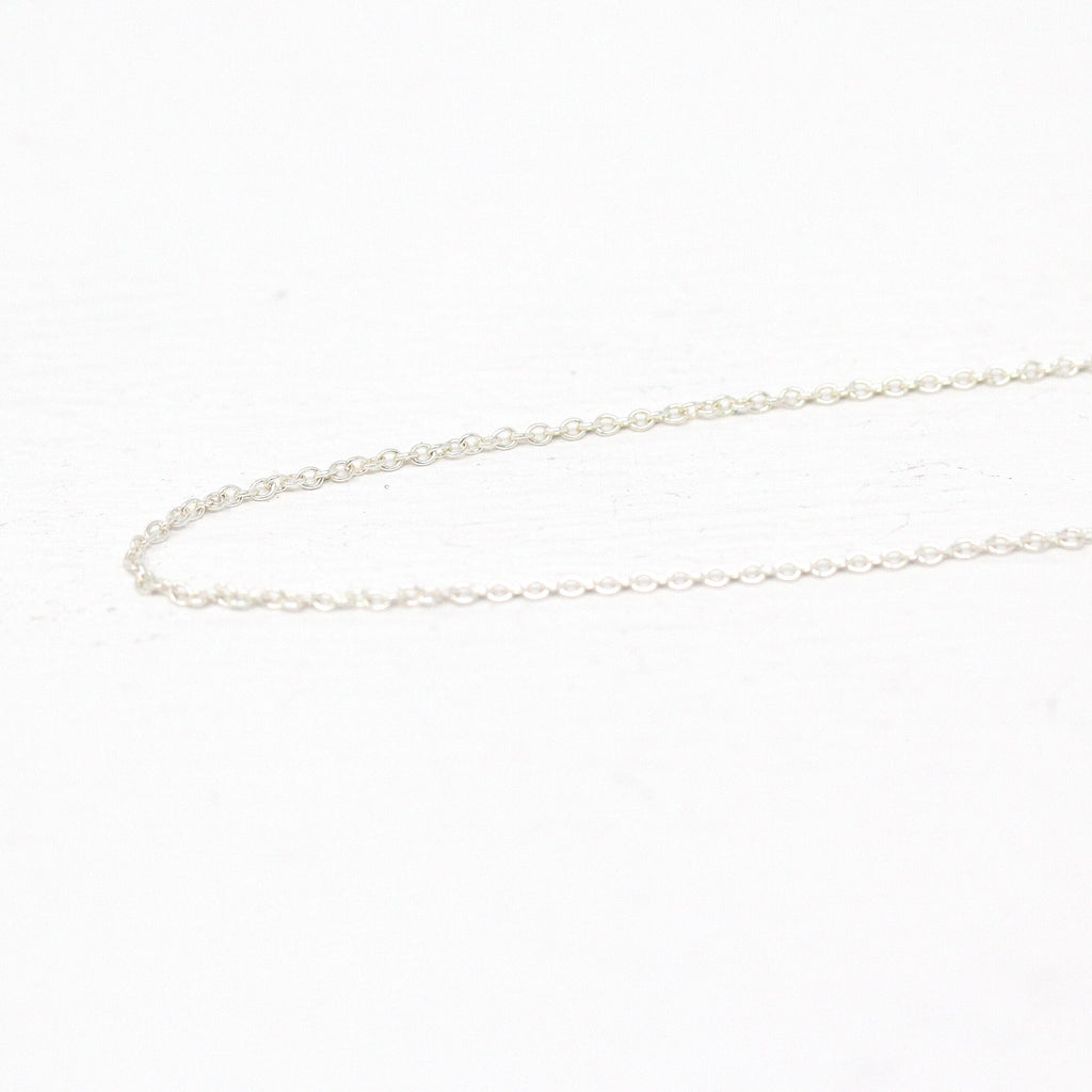 Sterling Silver Chain - 20 Inch Cable Link 1.1 mm Twenty Inch Polished 925 Silver - Dainty Brand New Necklace Spring Clasp Finished Supply