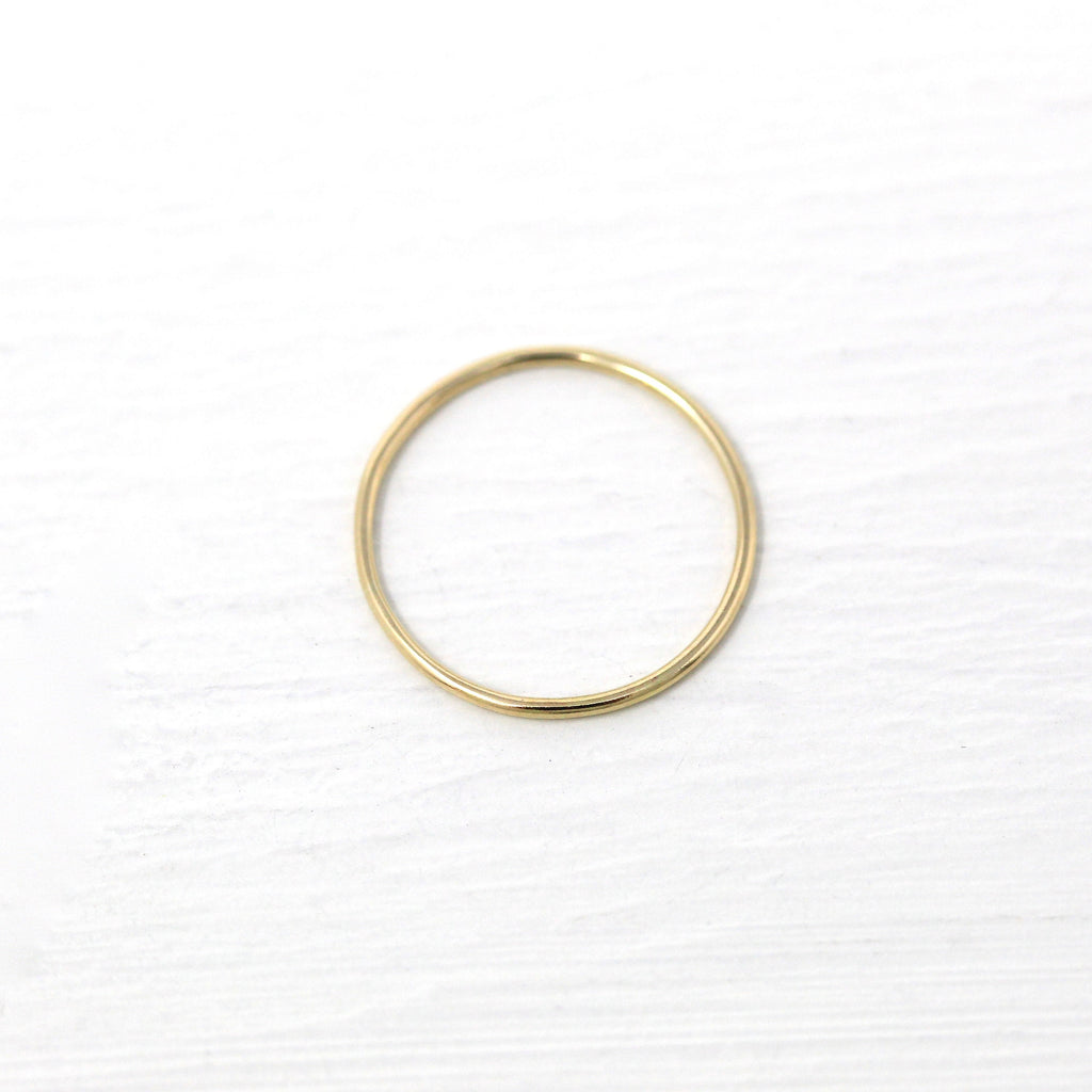 Sale - Recycled Gold Band - Retro 14k Yellow Gold Stick Pin Conversion Ring - Vintage 1960s Era Size 5 Minimalist Unisex Dainty Fine Jewelry